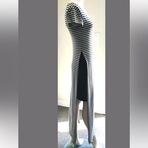 Rebel Sugar Monochrome Striped Maxi Dress